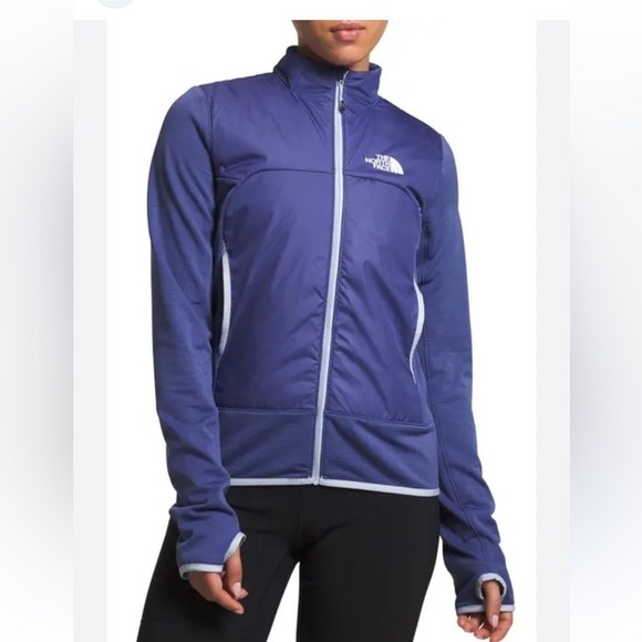 The North Face Womens XS Purple Hybrid Insulated Waffle Knit Fleece Jacket Zip U